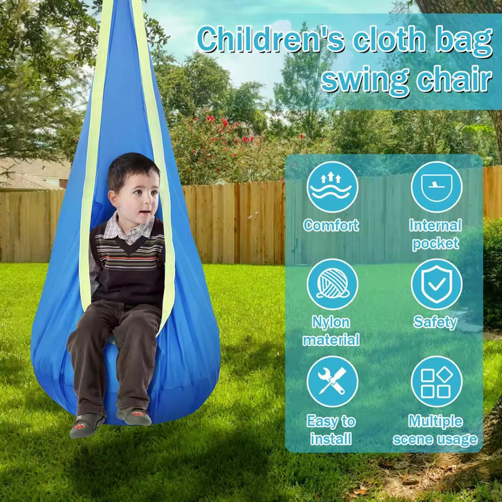 Kids Outdoor Swing And Slide - Kids Pod Swing Seat Nylon Hanging
