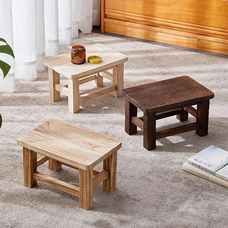 Kids Outdoor Tools - Solid Wood Stool Adult Shoe Changing