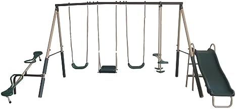Kids Outdoor Swing And Slide - view Outdoor Play Kids Metal Backyard