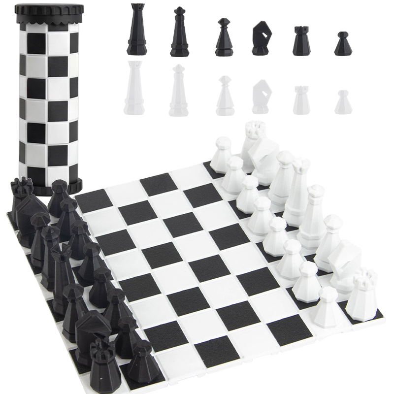 Kids Outdoor Playset - 2 in 1 Portable Chess Game