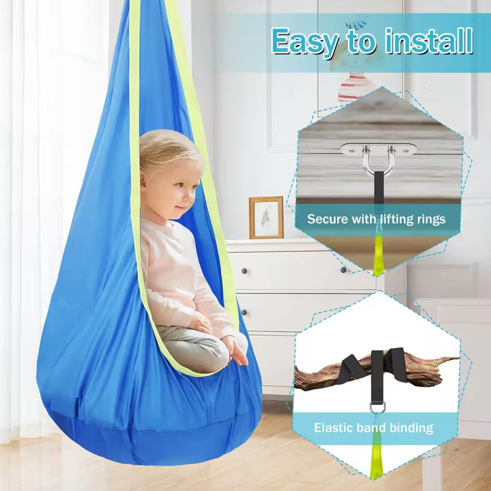 Kids Pod Swing Seat Nylon Hang - Kids Outdoor Swing And Slide ulasan dan harga