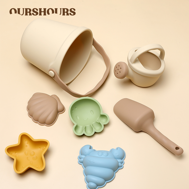 7Pcs Kids Silicone Beach Toys  - Kids Outdoor Tools ulasan dan harga