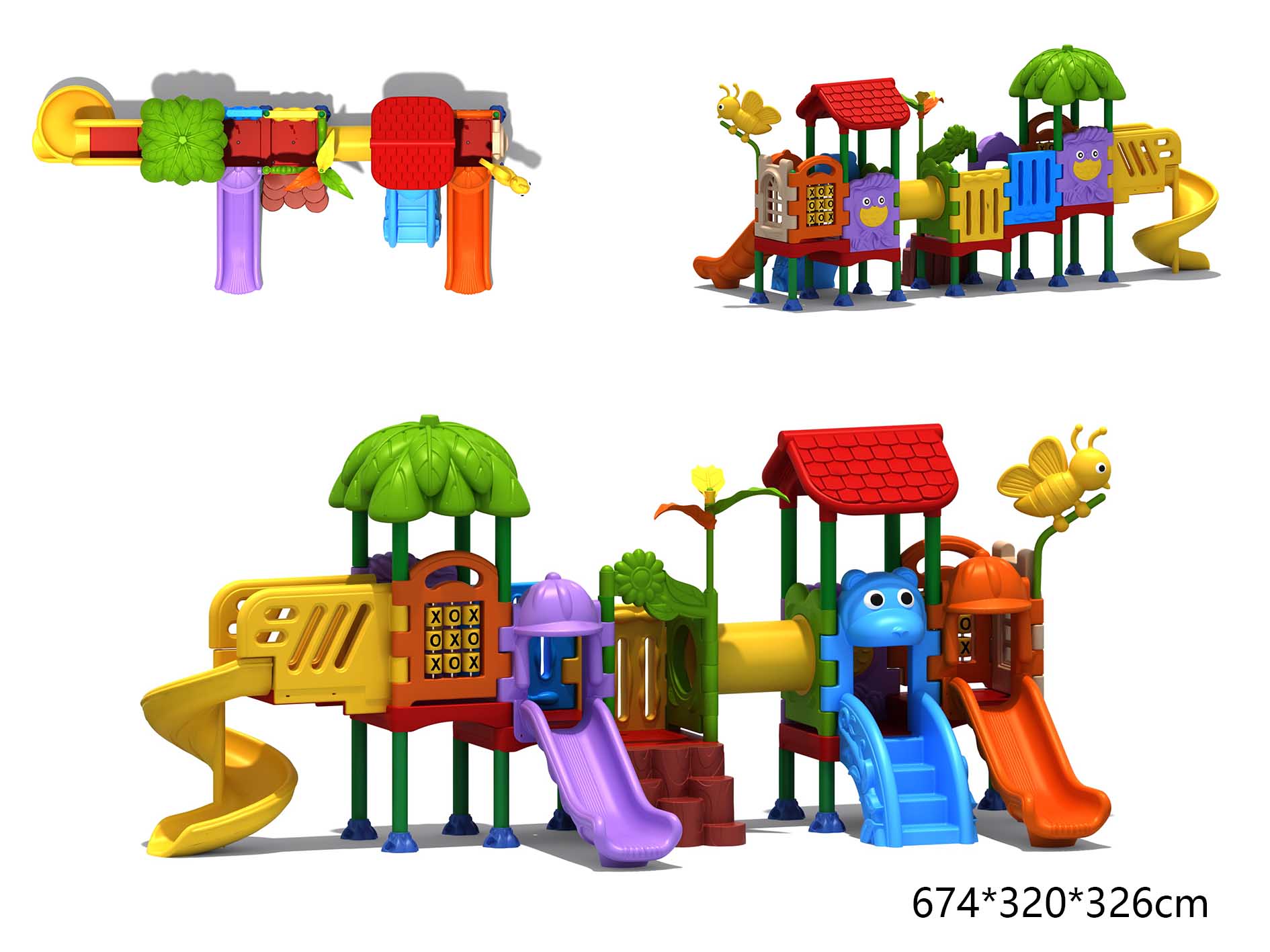 KID Playground Playhouse Sets  - Outdoor Children'S Park ulasan dan harga