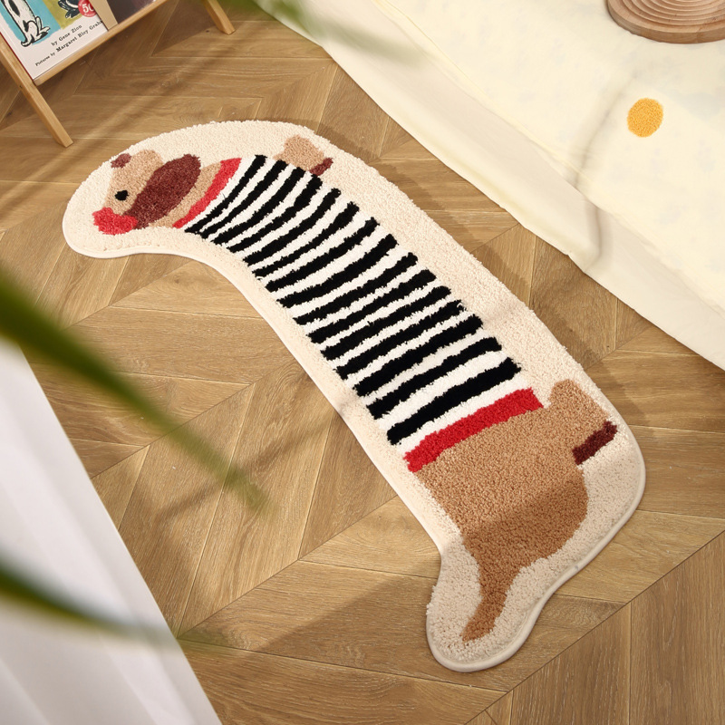 Adorable Puppy Bedside Rug Plu - Kids Outdoor Floor Cushions ulasan dan harga