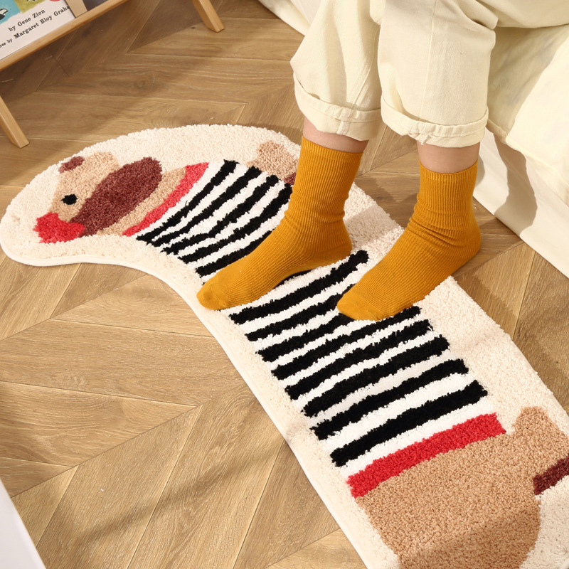 Adorable Puppy Bedside Rug Plu - Kids Outdoor Floor Cushions ulasan dan harga