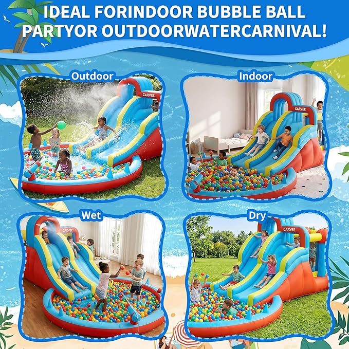 All-Season 8-in-1 Inflatable W - Kids Outdoor Playset ulasan dan harga