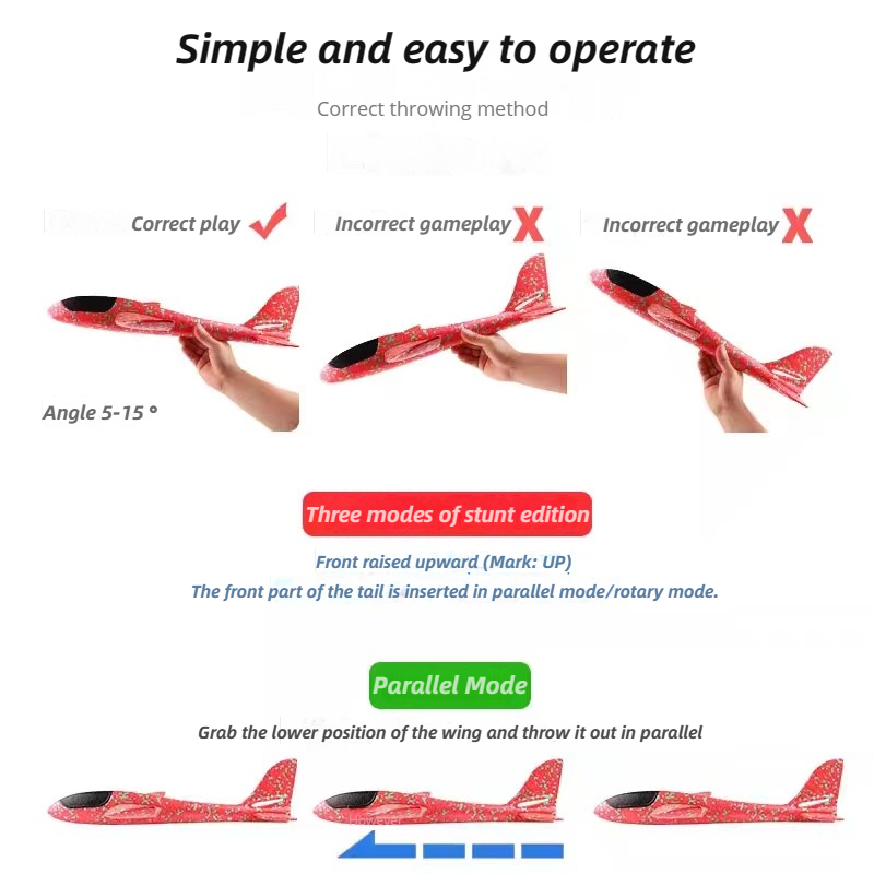 48cm Large Foam Airplane Child - Kids Outdoor Playset ulasan dan harga