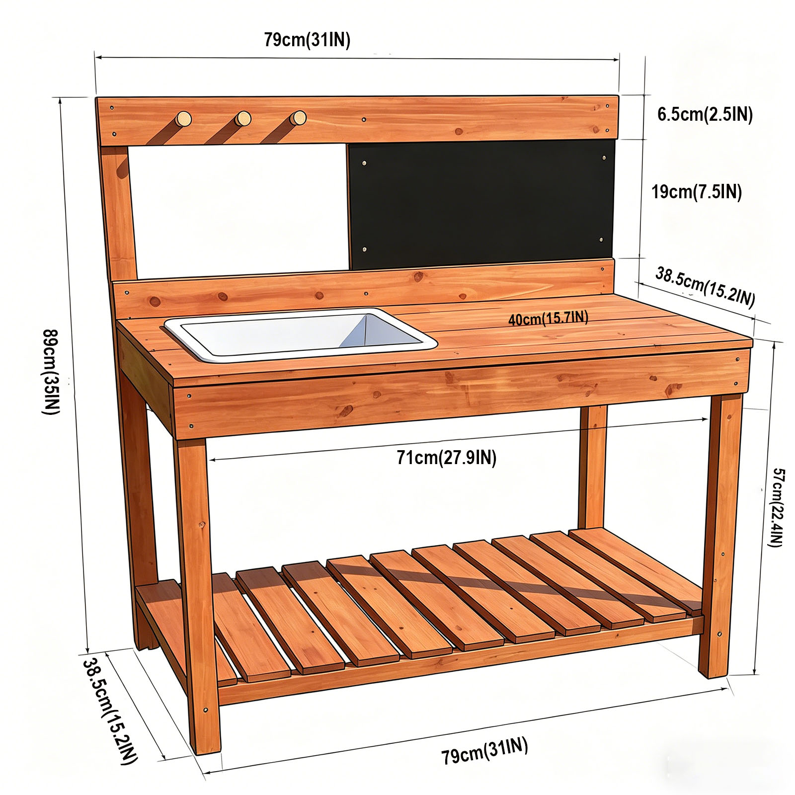 Wooden Potting Benches For Chi - Kids Outdoor Tools ulasan dan harga