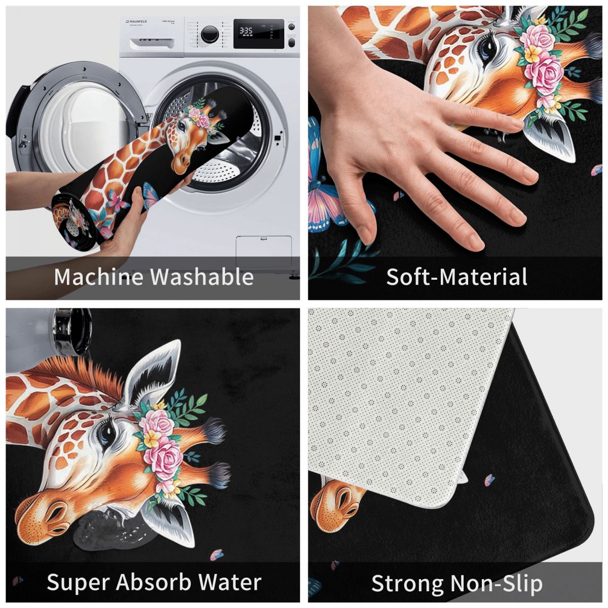 Cute Giraffe With Flowers I Ki - Kids Outdoor Floor Cushions ulasan dan harga