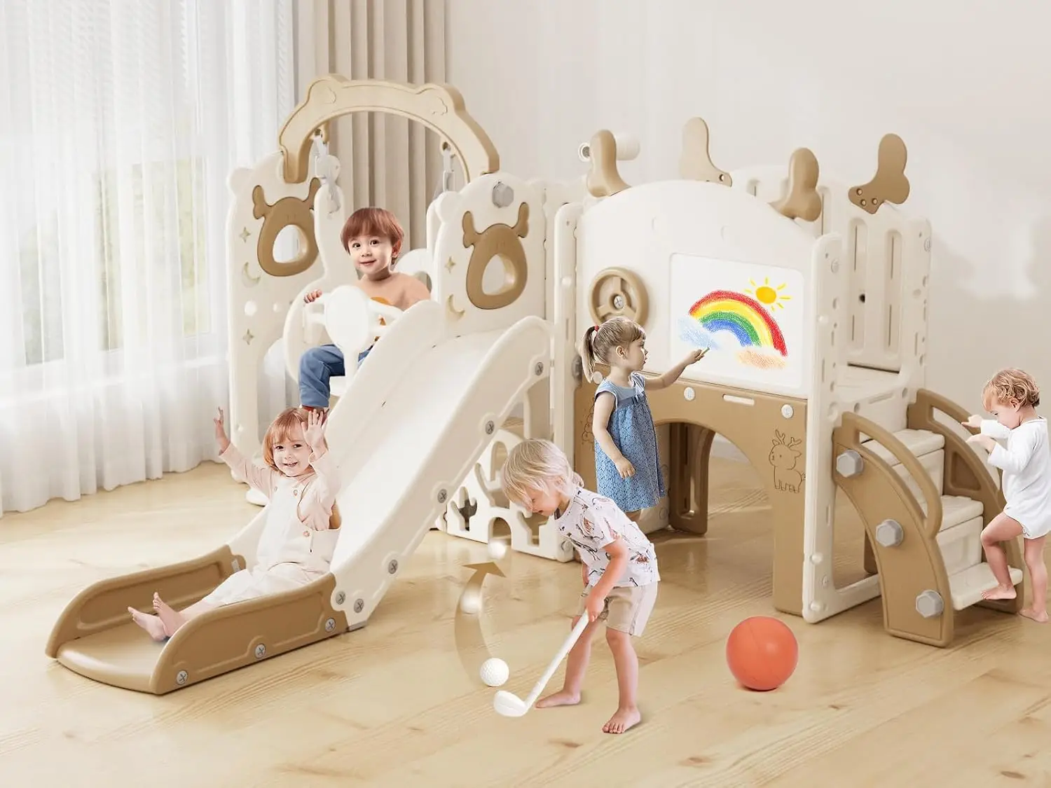 13-in-1 Toddler Slide and Swin - Kids Outdoor Swing And Slide ulasan dan harga