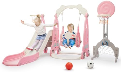 6 in 1 Toddler Slide and Swing - Kids Outdoor Swing And Slide ulasan dan harga