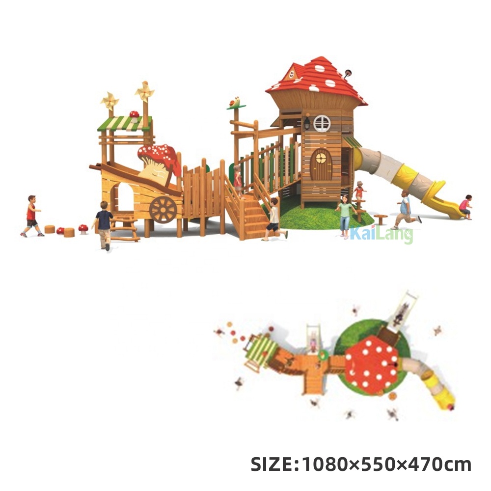 Forest Mushroom House Shape Wo - Outdoor Children'S Park ulasan dan harga
