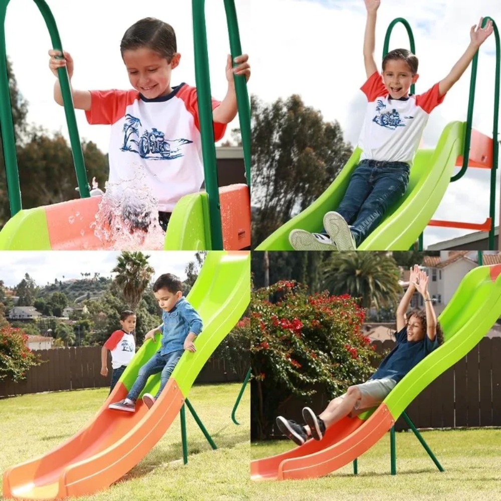 Patio Umbrellas-Playground Sli - Kids Outdoor Swing And Slide ulasan dan harga