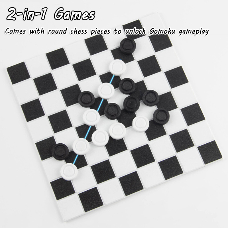2 in 1 Portable Chess Game Set - Kids Outdoor Playset ulasan dan harga