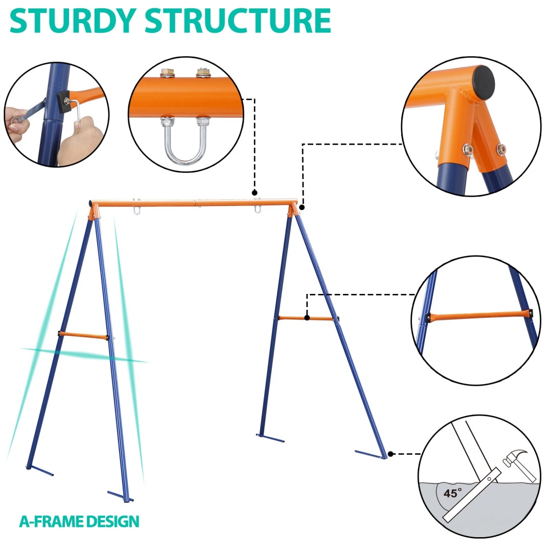 Swing Stand Frame Heavy Duty A - Kids Outdoor Furniture Set ulasan dan harga